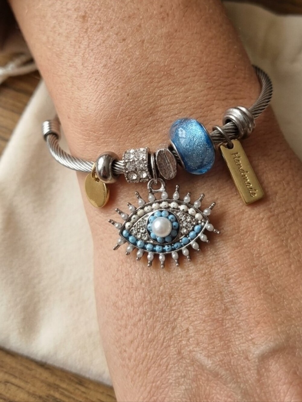 Handmade Evil Eye Charm Bracelet